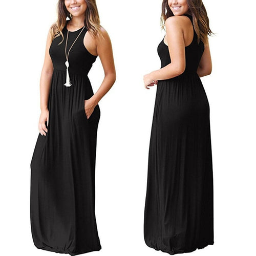 Sexy Women Boho Maxi Club Solid Sleeveless Vest Dress Bandage Long Dress Party Bridesmaids Infinity Robe Longue Femme Dresses