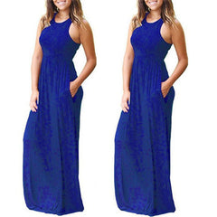 Sexy Women Boho Maxi Club Solid Sleeveless Vest Dress Bandage Long Dress Party Bridesmaids Infinity Robe Longue Femme Dresses