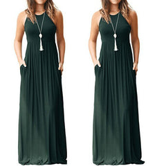 Sexy Women Boho Maxi Club Solid Sleeveless Vest Dress Bandage Long Dress Party Bridesmaids Infinity Robe Longue Femme Dresses