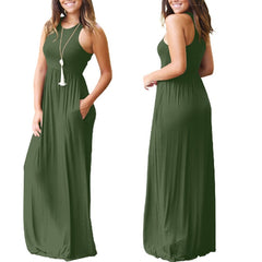 Sexy Women Boho Maxi Club Solid Sleeveless Vest Dress Bandage Long Dress Party Bridesmaids Infinity Robe Longue Femme Dresses