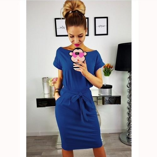 2019 New Summer dress women vintage draped sexy bodycon vestidos striped short sleeve slim female dresses 10 colors high quality