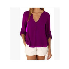 Fashion Women Blouse & shirt Plus Size S-5XL kimon Female long sleeve chiffon blouse Chic Elegant Lady Loose Tops chiffon shirt