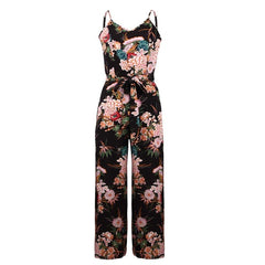 Womail bodysuit Women Summer Fashion Strappy Floral Slit Long Trouser Playsuits Jumpsuit Rompers Holiday new 2019 dropship M4