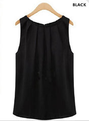 2019 Fashion Elegant Sexy Women Lady Summer Vest Top Sleeveless Women Blouses Casual Tank Tops Shirt Chiffon High Quality